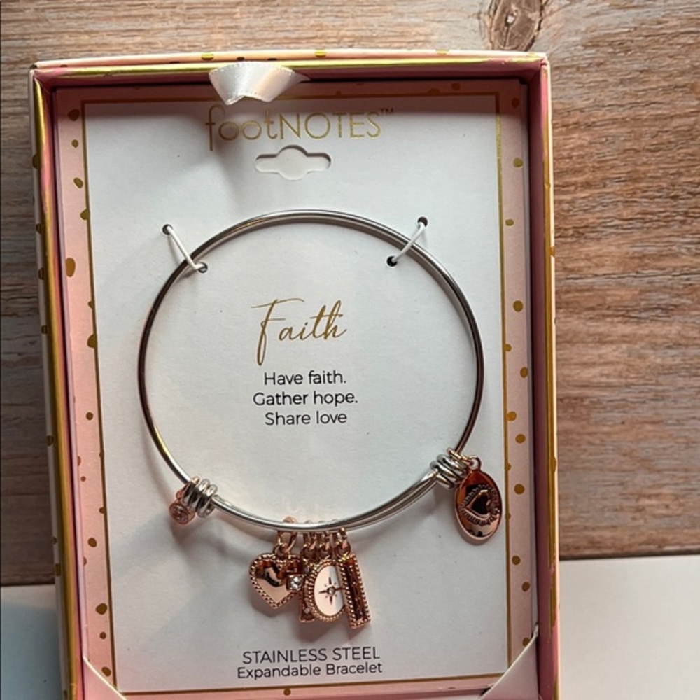 Footnotes Silver and Gold Charm Bracelet